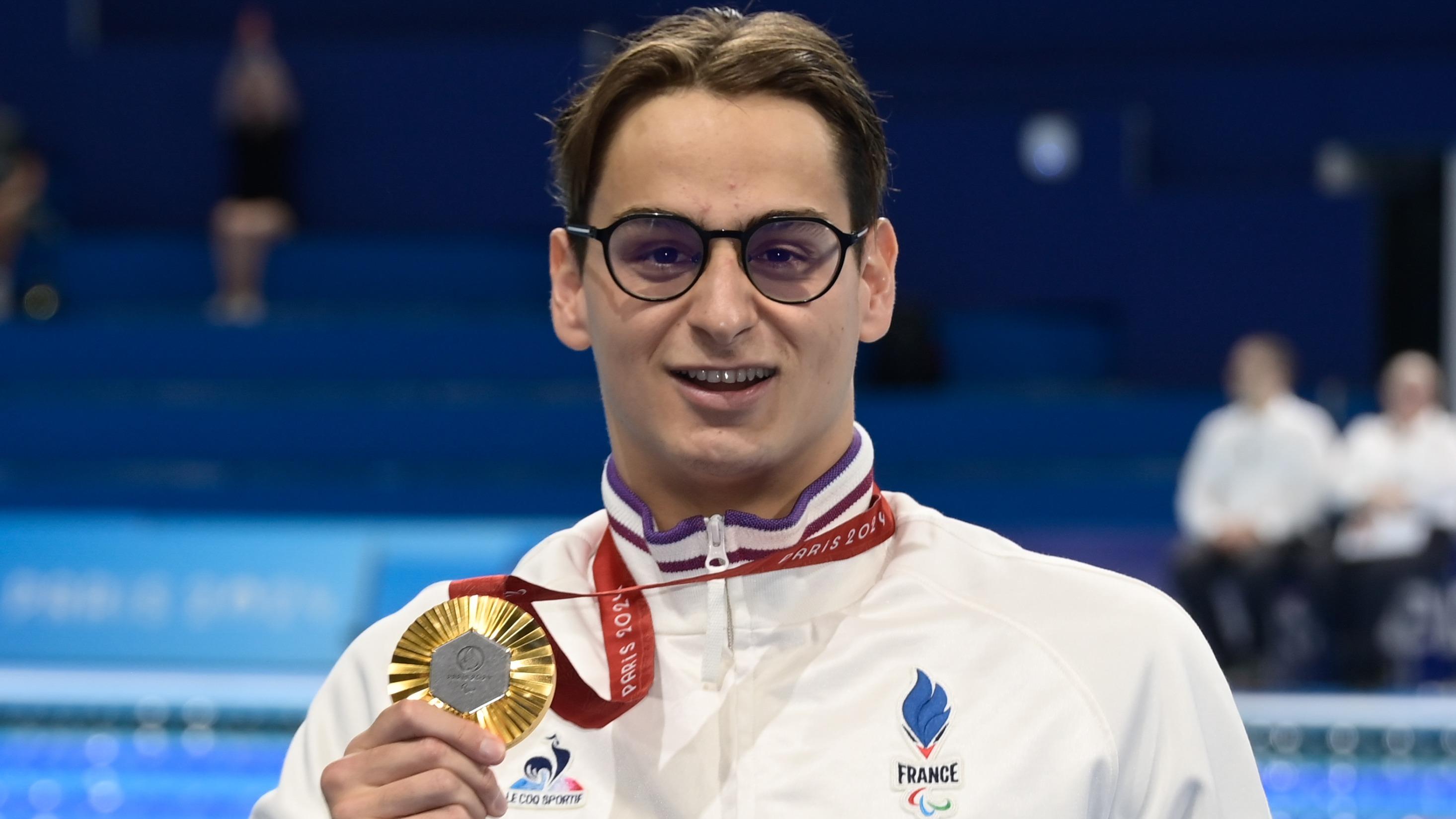 Jeux paralympiques : «Ugo Didier, trop fort», Léon Marchand félicite le Toulousain sacré sur le 400m nage libre