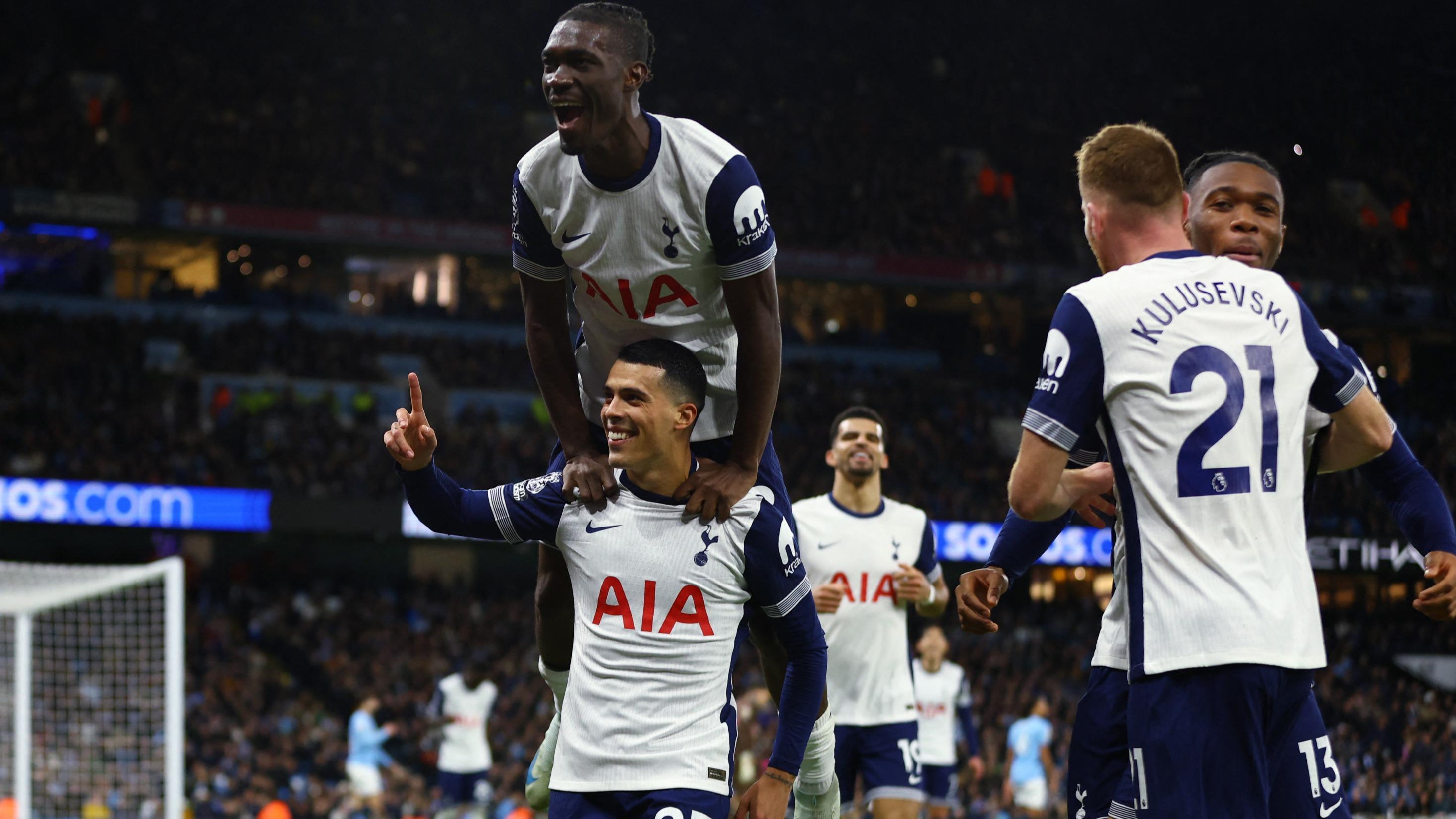 Premier League : Tottenham inflige une raclée historique à Manchester City, battu pour la cinquième fois de suite