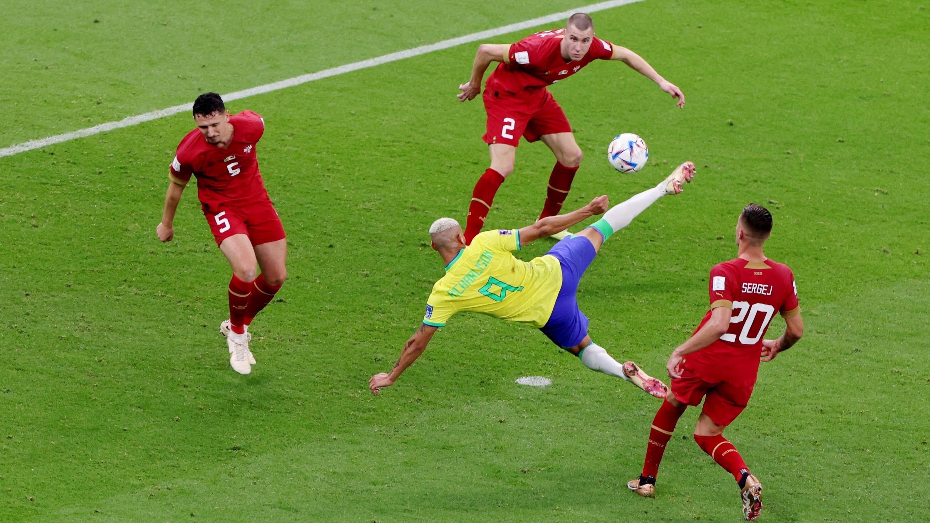 Coupe du monde : le but de Richarlison contre la Serbie élu plus beau but du tournoi par la FIFA