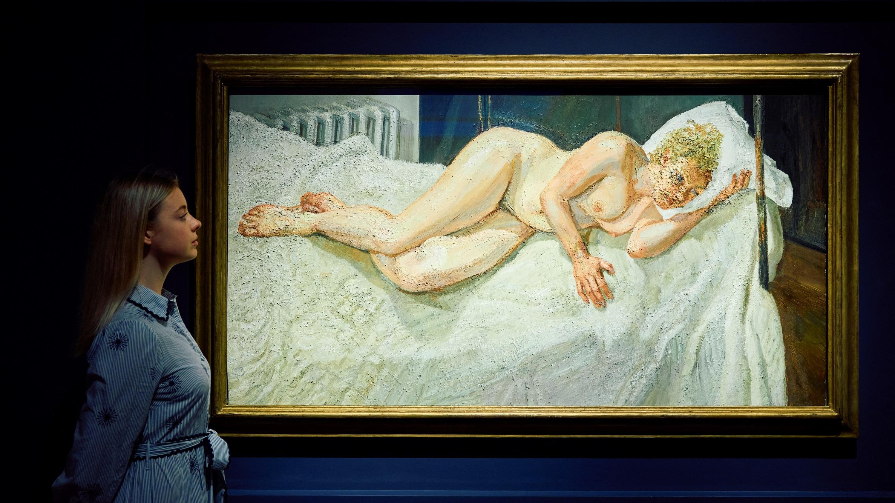 Un nu de Lucian Freud, «chef-d’œuvre tardif», en majesté aux enchères à Londres