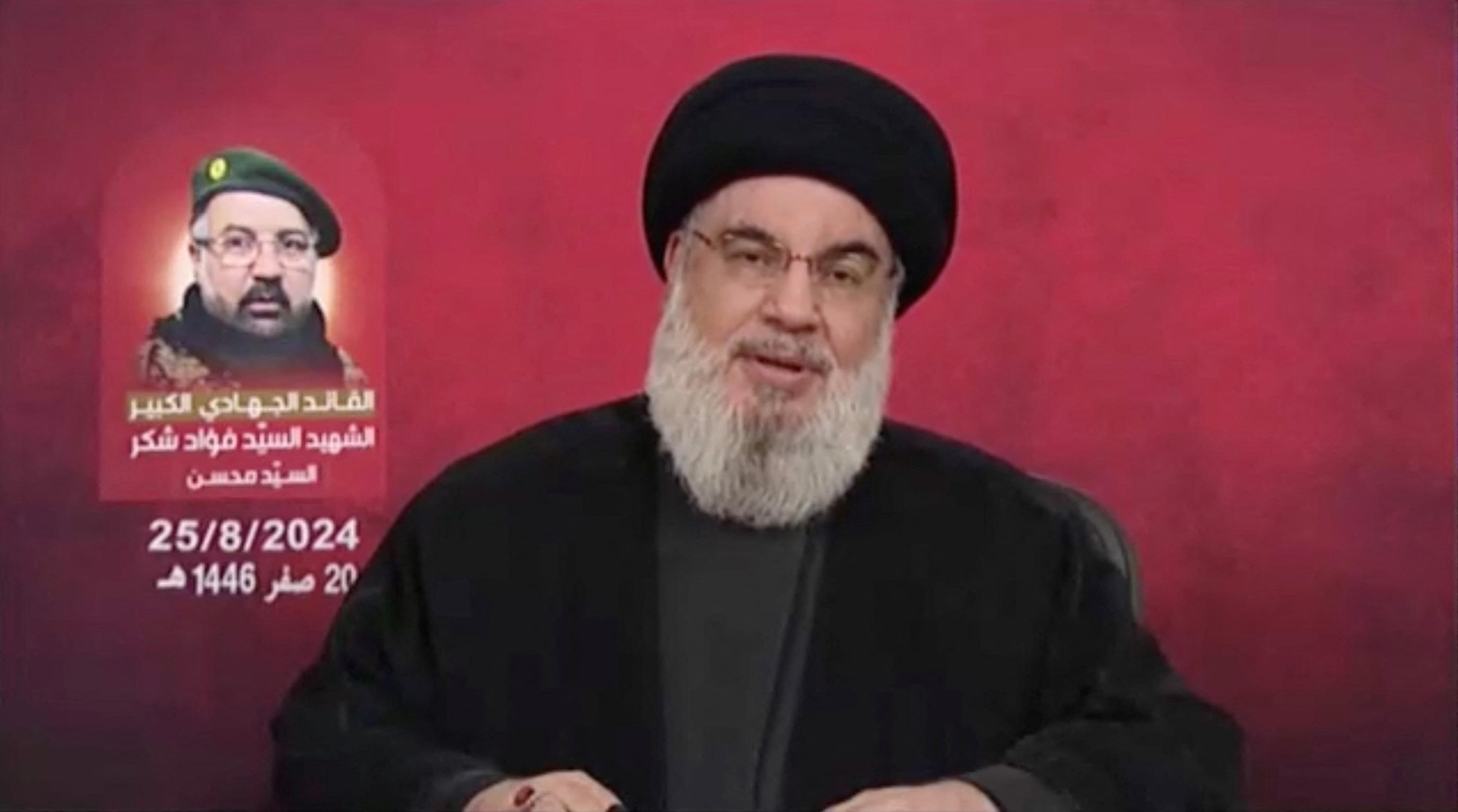 Hassan Nasrallah, chef du Hezbollah, revendique des tirs dimanche sur une base militaire près de Tel-Aviv