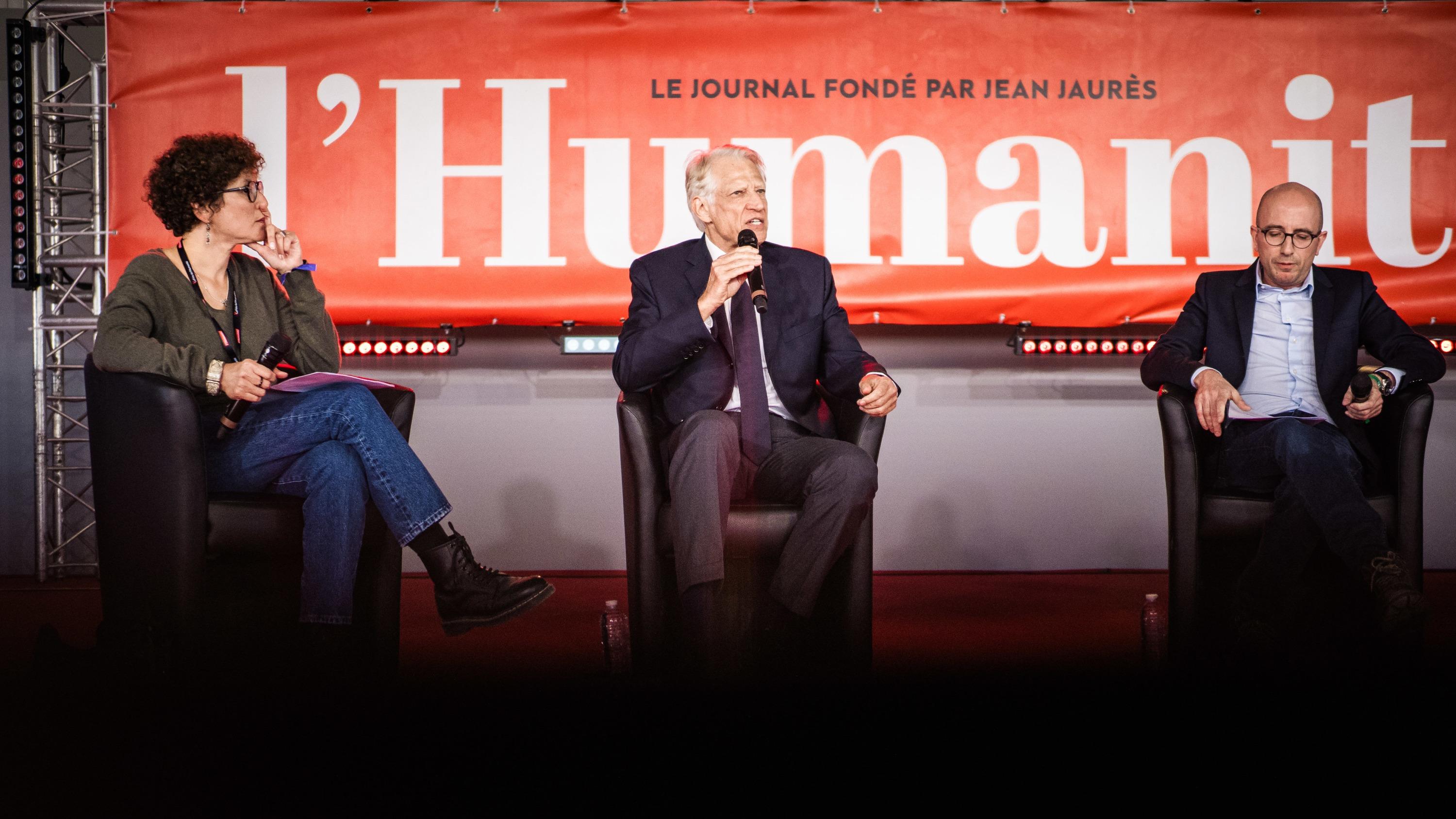 «Il fallait lui donner sa chance» : sous les vivats, Dominique de Villepin évoque le Nouveau Front populaire à la Fête de l’Huma