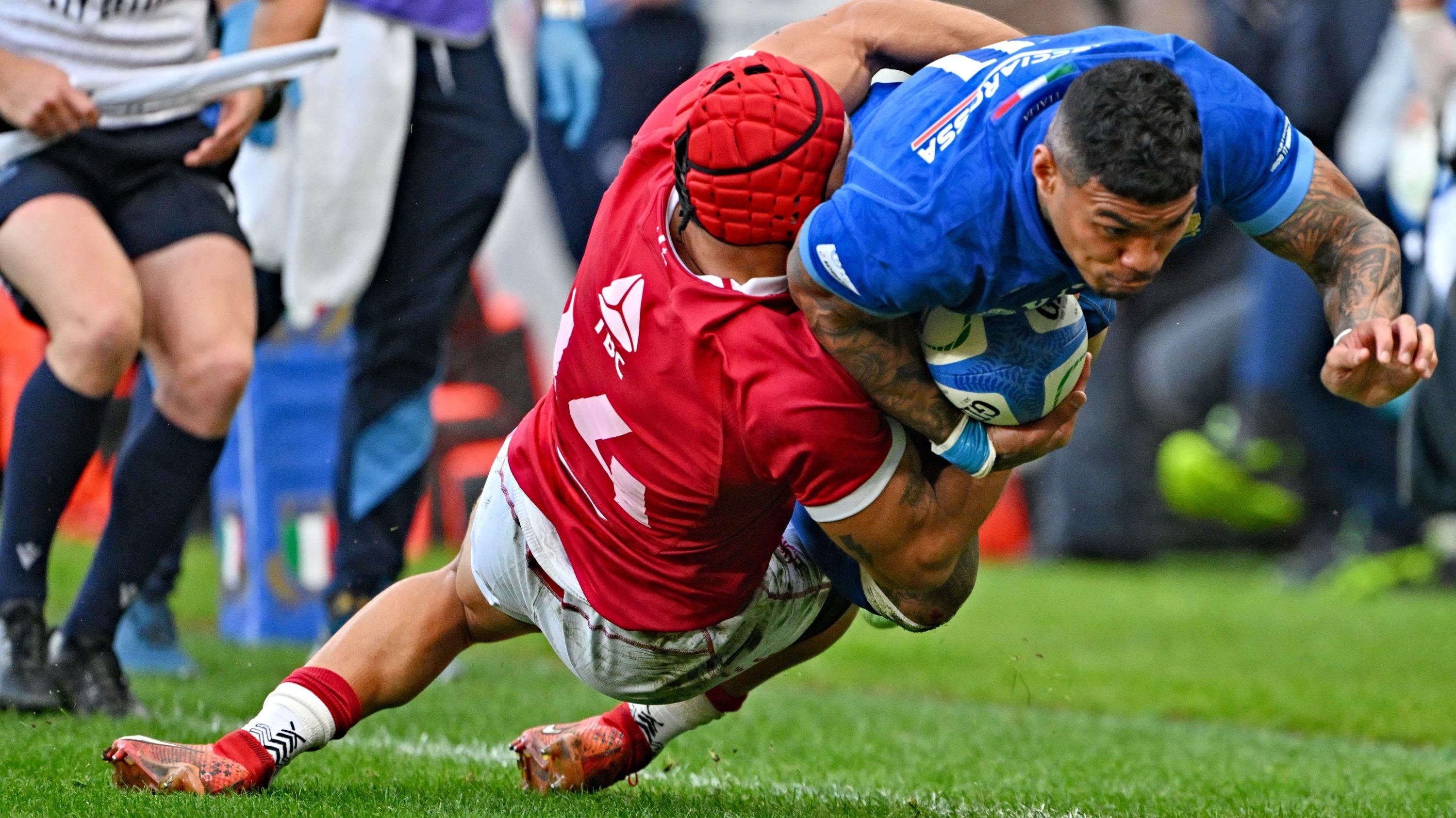 Rugby : dans la souffrance, l’Italie s’impose d’un souffle contre la Géorgie (en vidéo)