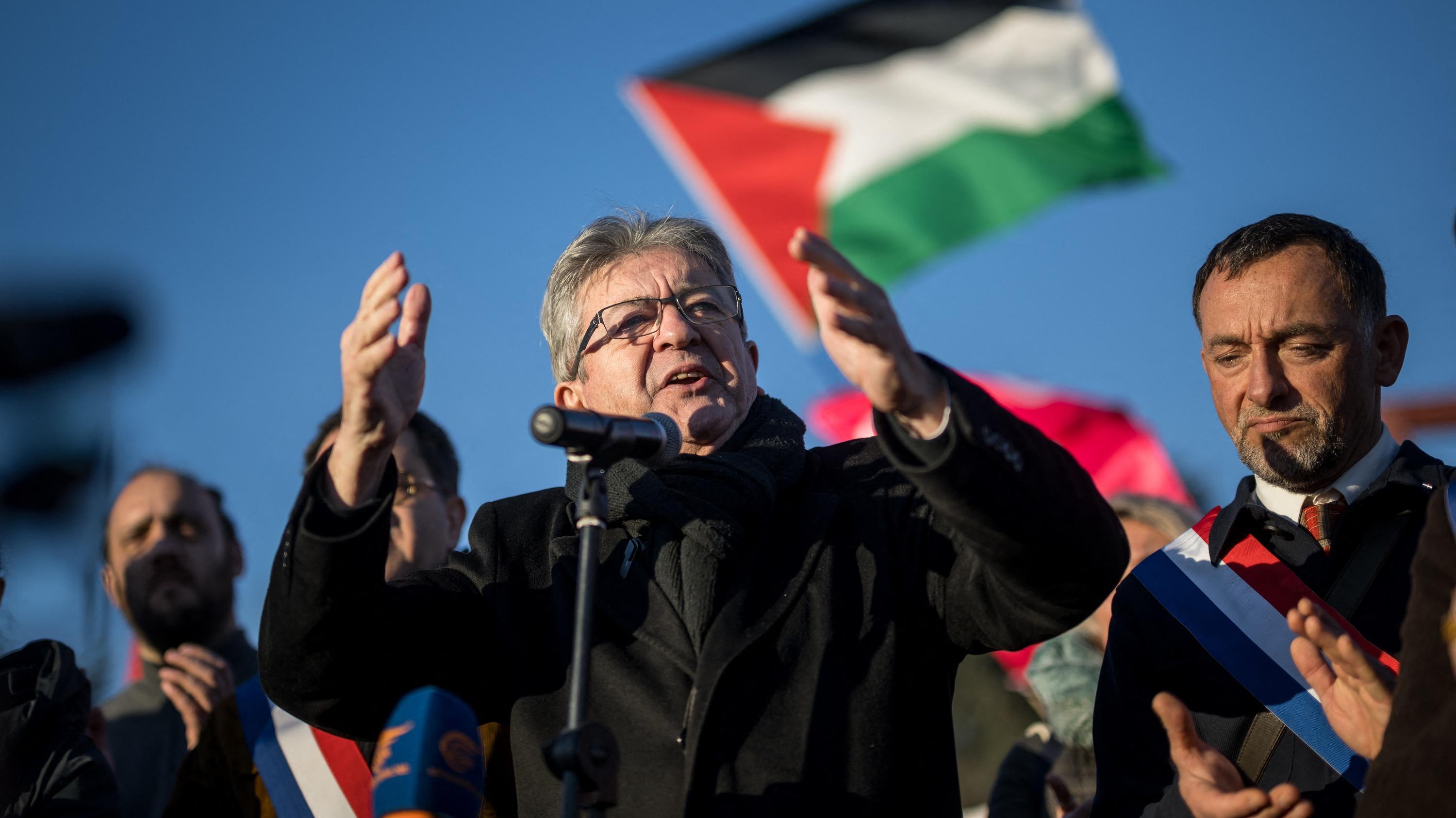 Tregua a Gaza: i sostenitori di Mélenchon mantengono la linea pro‑palestinese