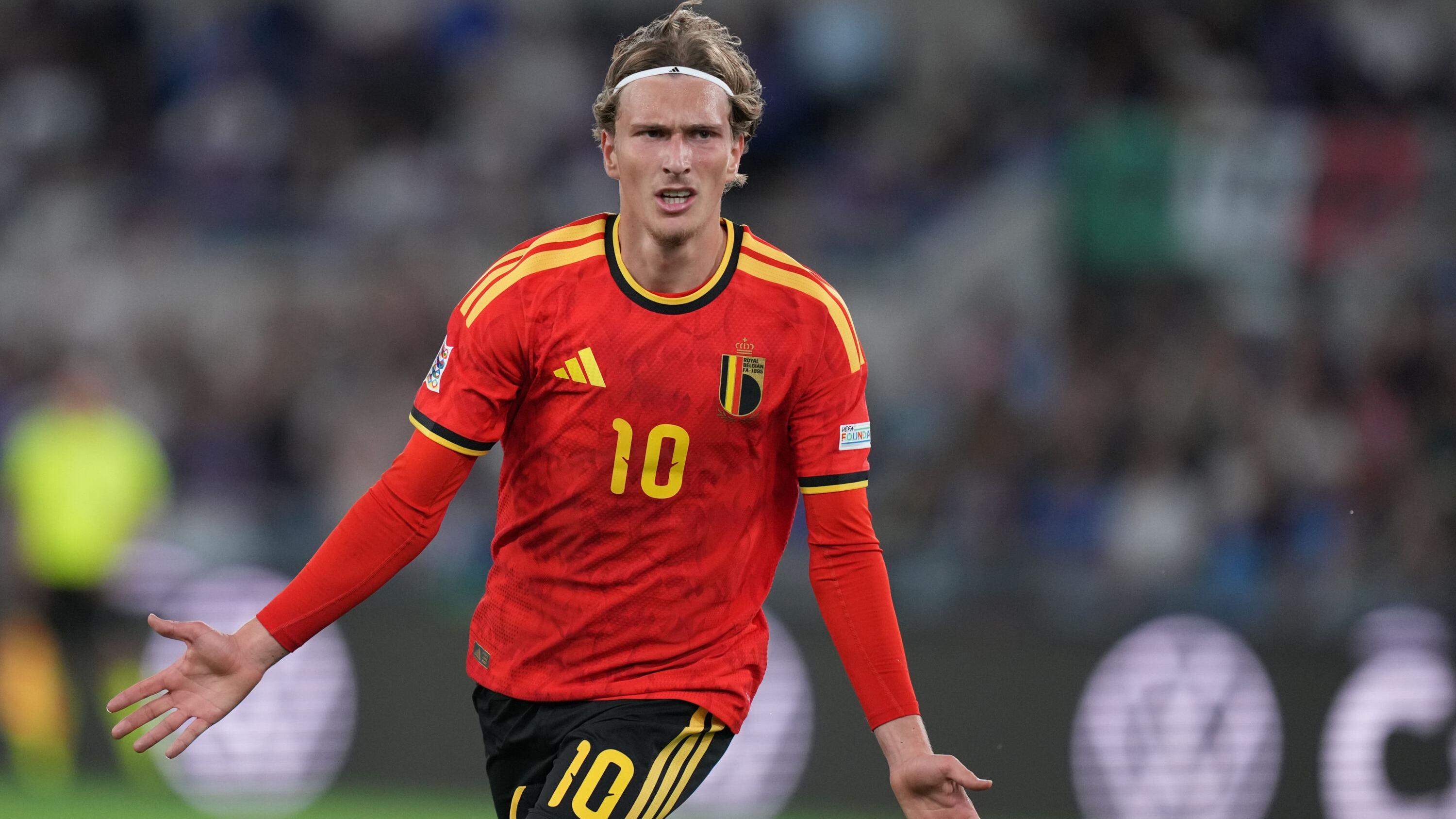 Ligue des nations : en vidéo, le premier but avec la Belgique de Mika Godts, recrue du PSG