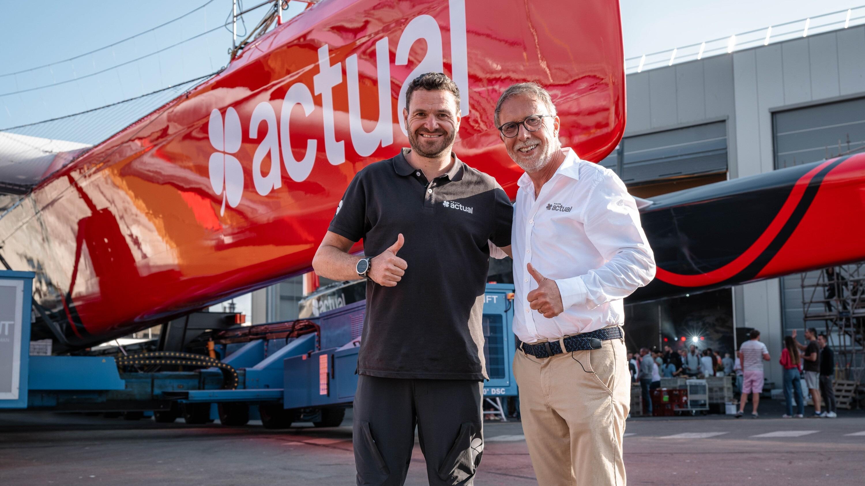 Anthony Marchand, skipper de la Route du Rhum, et Samuel Tual, président d’Actual : « La course est solitaire, pas l’aventure »