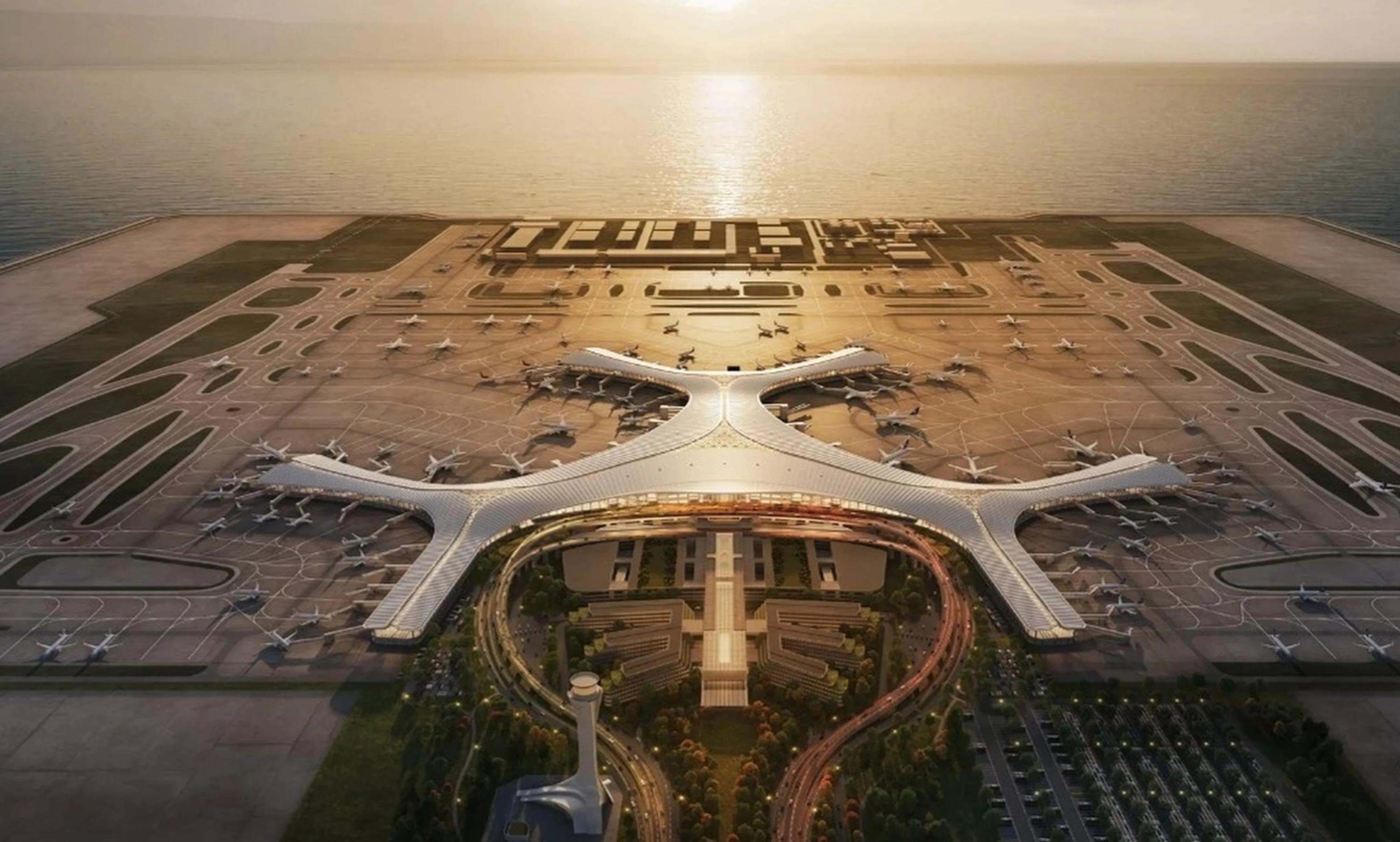 En Chine, une île artificielle va accueillir le plus grand aéroport du monde