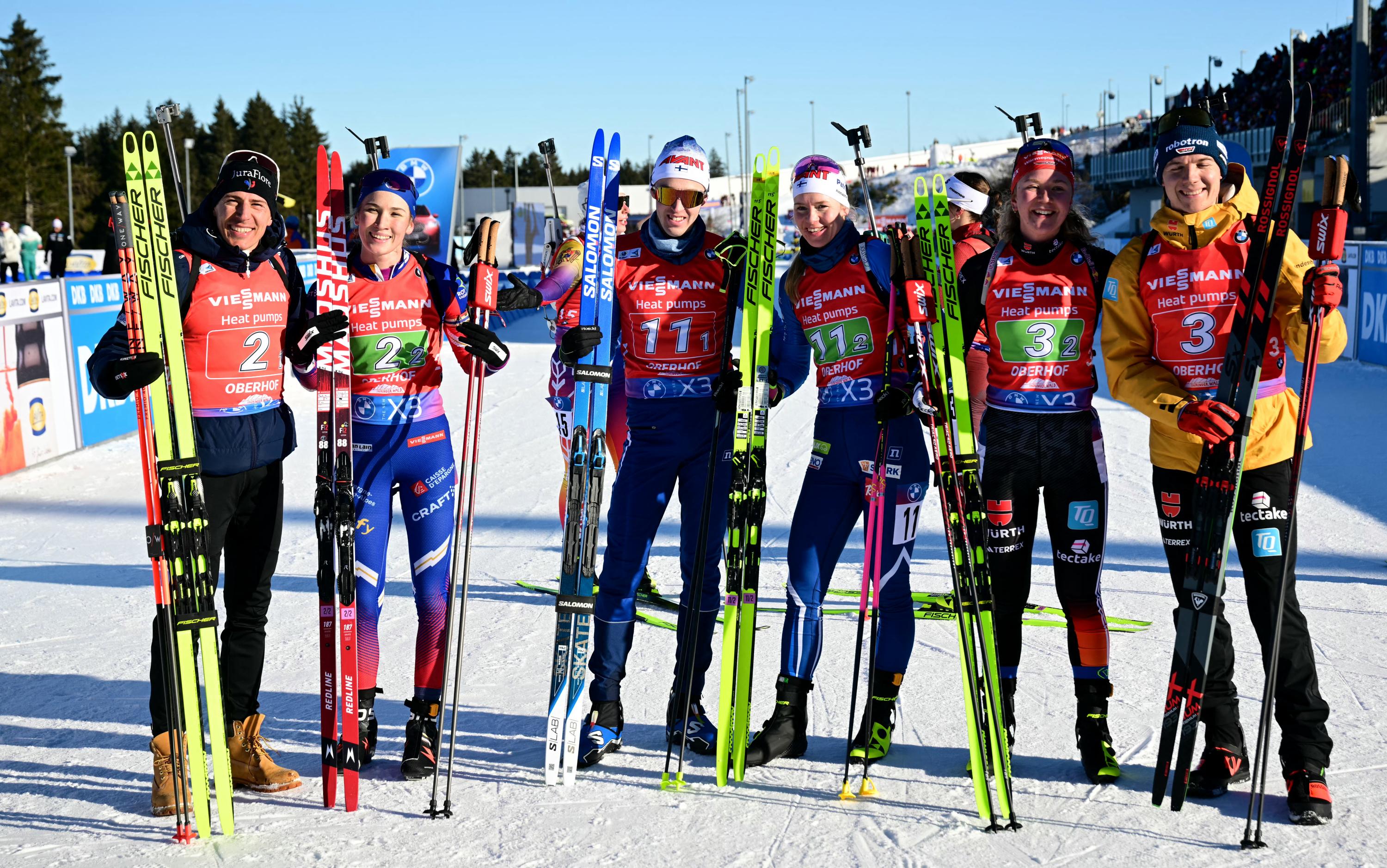 Biathlon : les Tricolores prennent la deuxième place du relais mixte simple à Oberhof