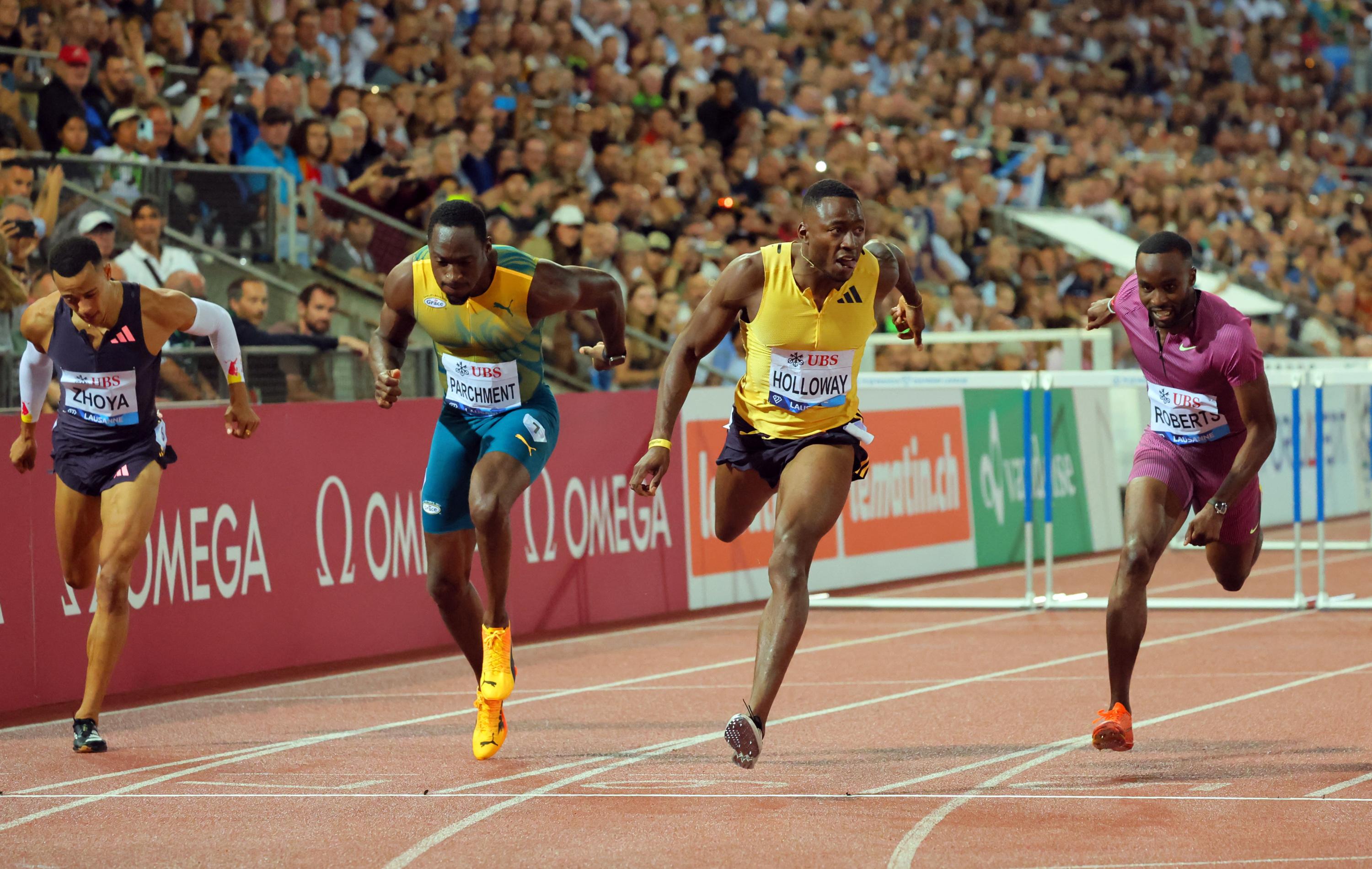 Athlétisme : Grant Holloway vainqueur du 110 m haies, Sasha Zhoya sixième