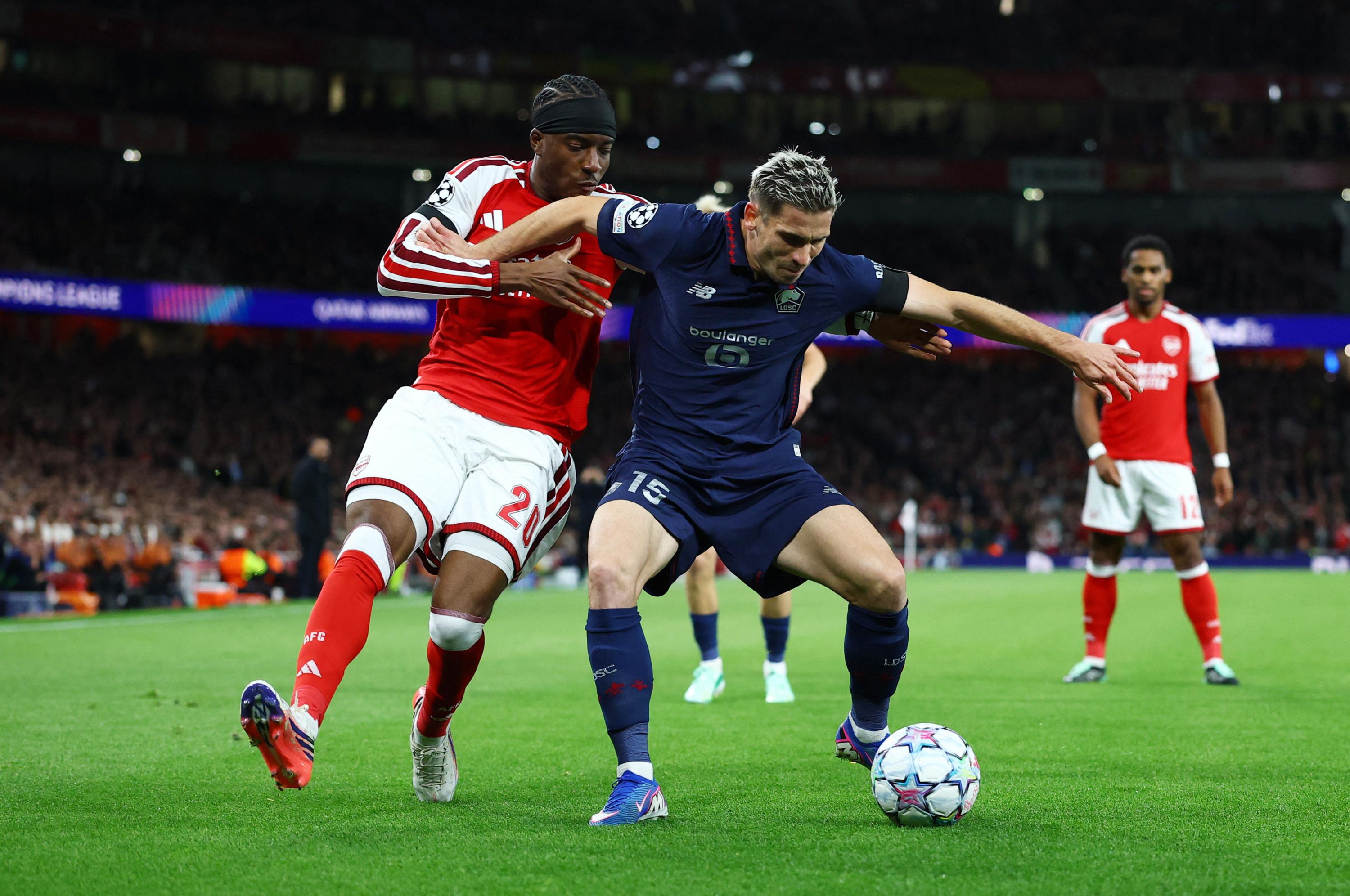 Arsenal-Lille : une défaite au «goût amer» pour le Nordiste Romain Perraud