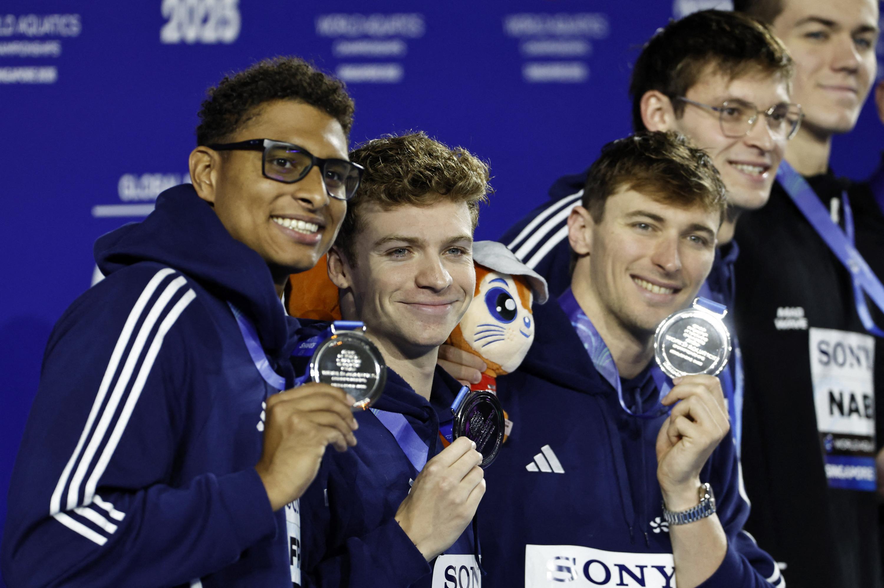Mondiaux de natation : une médaille d’argent comme une «cerise sur le gâteau» pour le relais français