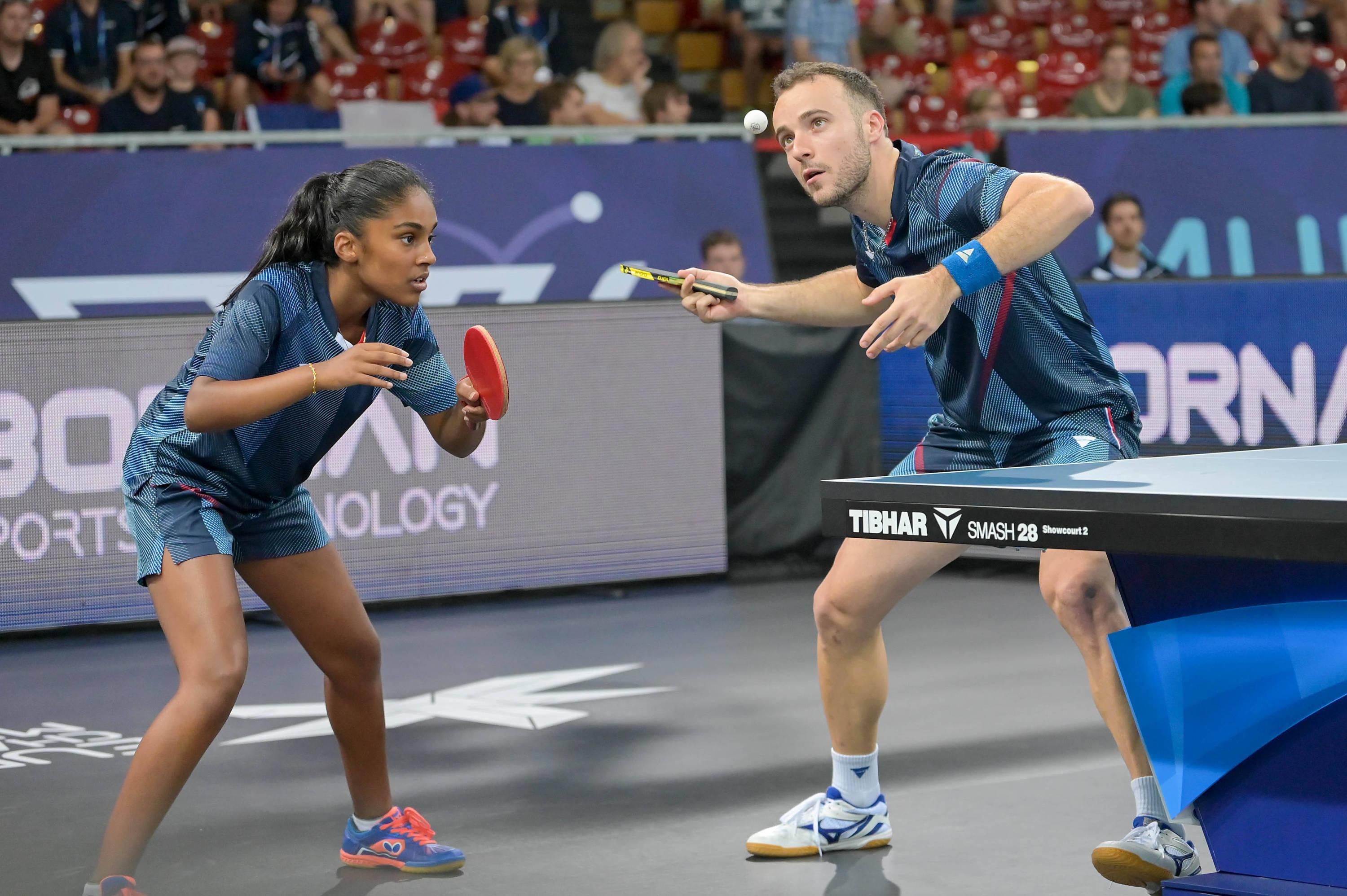 Tennis de table: La paire Gauzy/Pavade assurée d’une médaille après sa qualification en demi-finale des championnats d’Europe