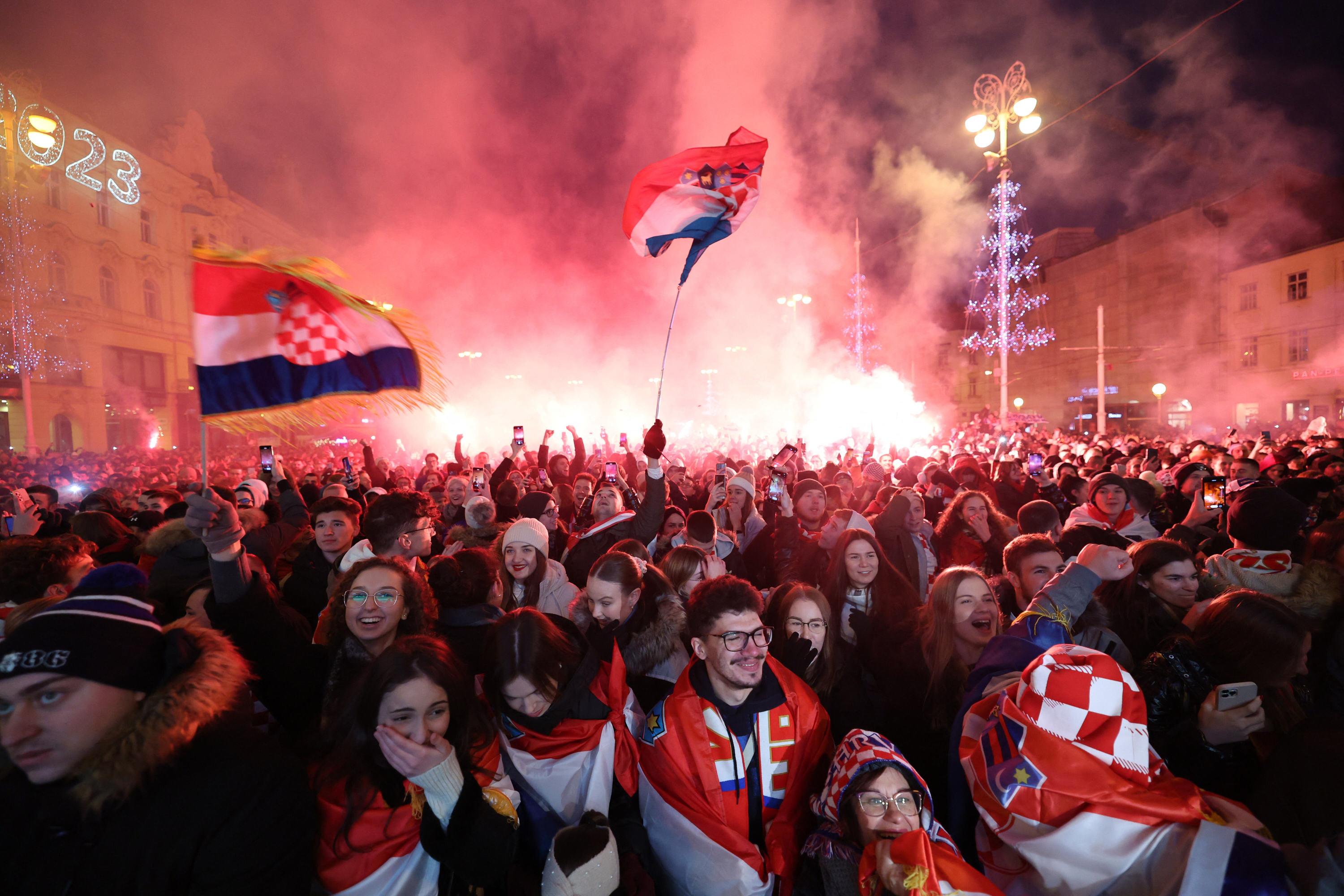 Coupe du monde : la Croatie fête sa 3e place dans les rues et le ciel de Zagreb