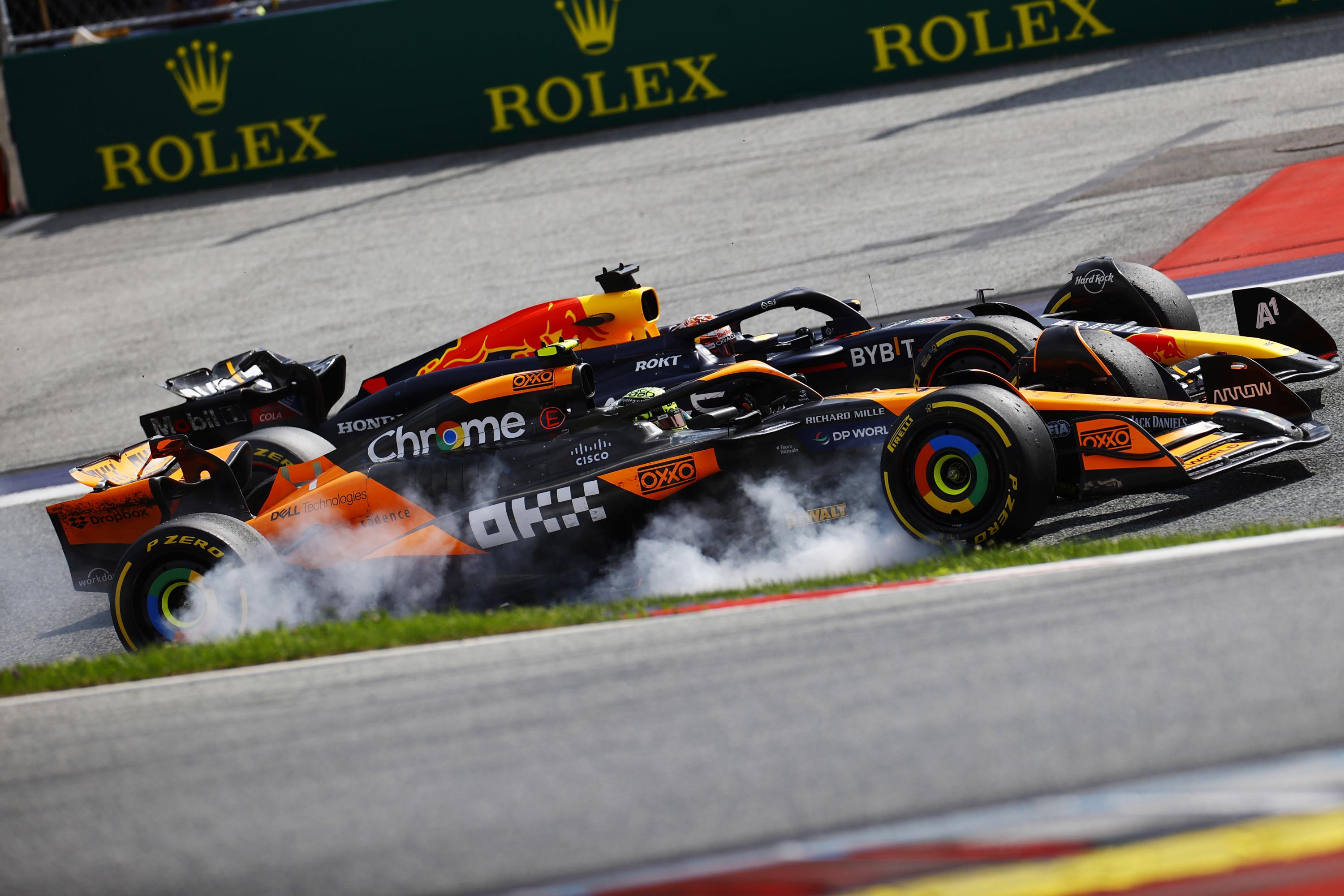 Formule 1 : en vidéo, l’accrochage entre Verstappen et Norris à la fin du Grand Prix d’Autriche