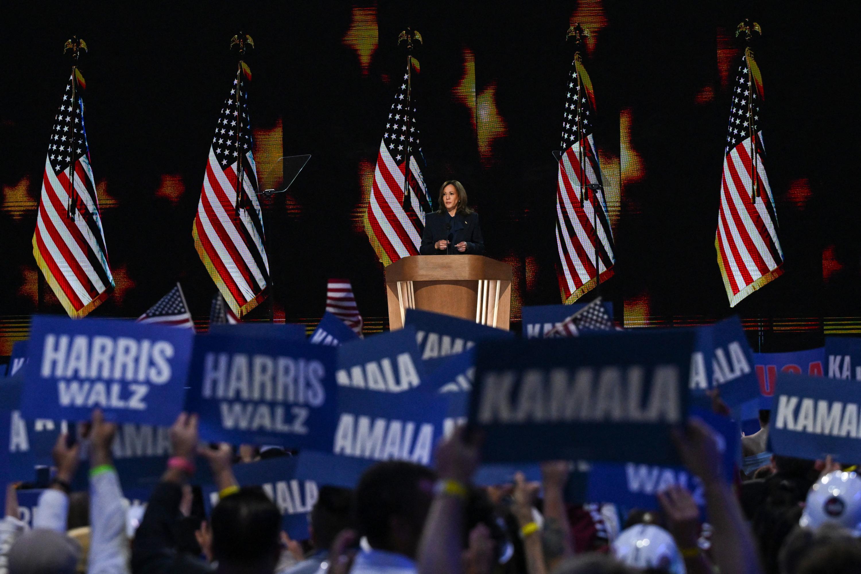 Défense des gens ordinaires, lutte contre les cartels... Comment Kamala Harris se pose en protectrice du peuple américain