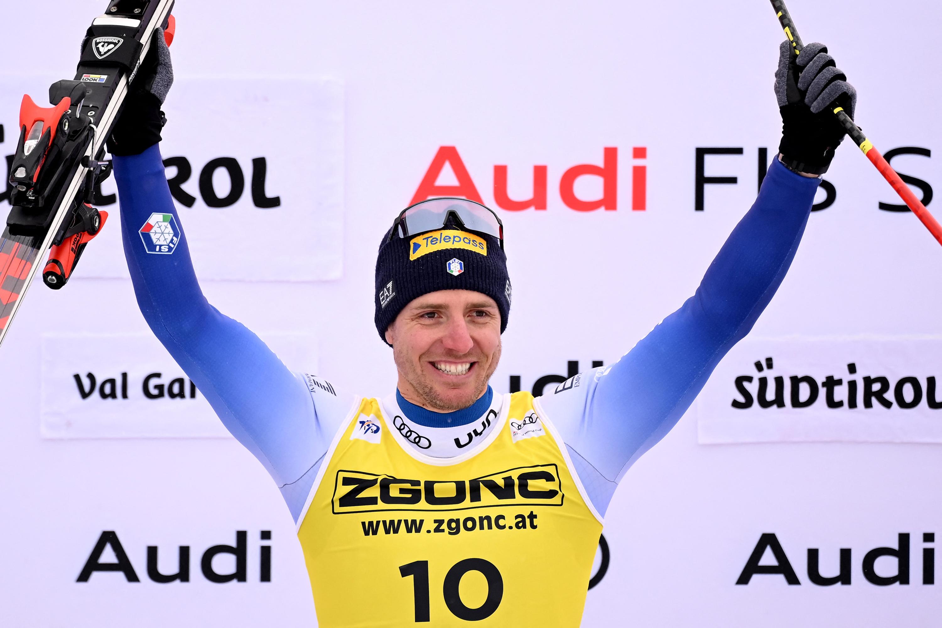 Ski alpin : l'Italien Casse remporte pour 1/100e le super-G de Val Gardena