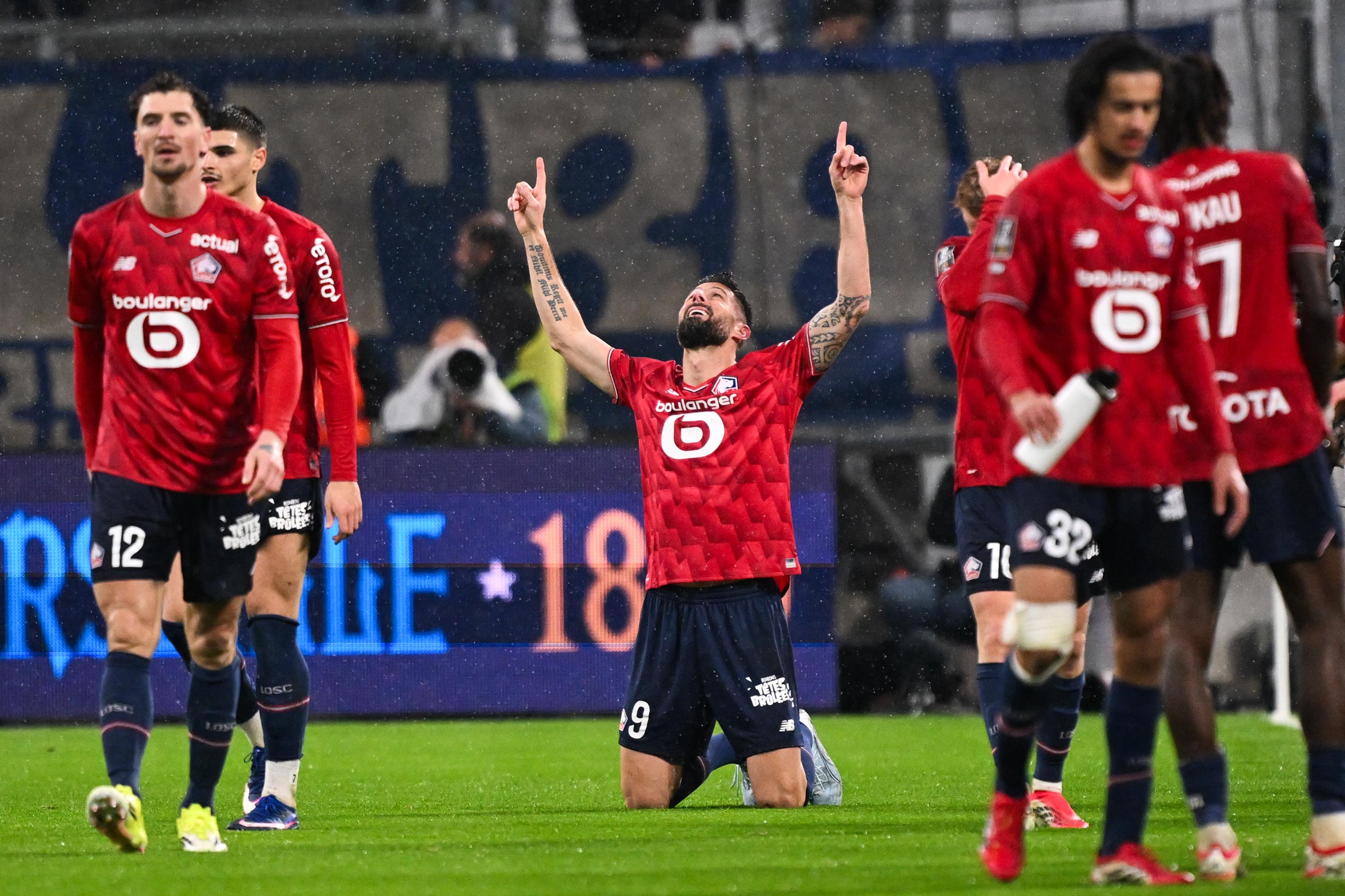 Ligue 1 : Lille et Giroud punissent l'OM, le Paris FC respire, Rennes bute sur Metz