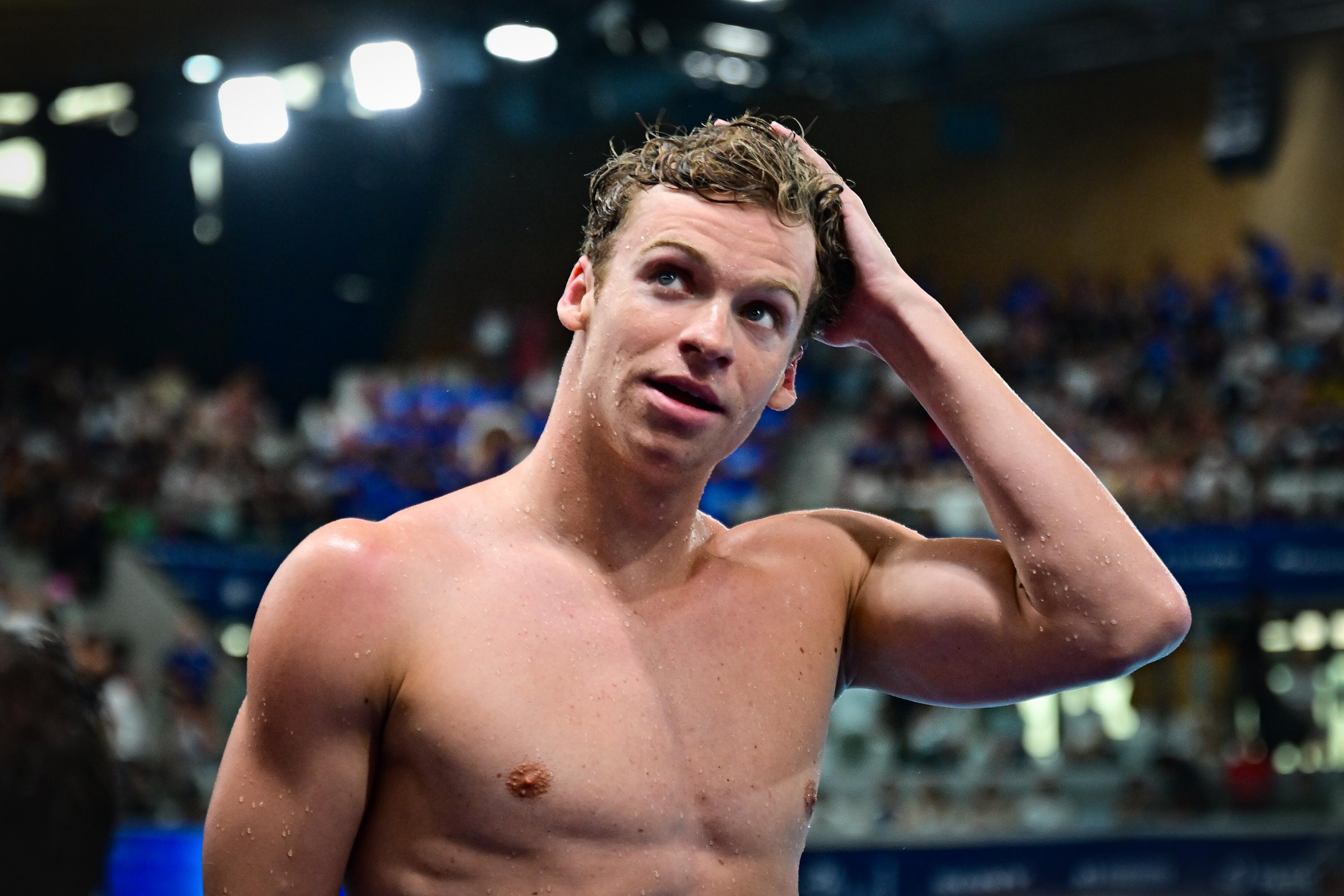 Natation : «Je n’ai pas envie de dire n’importe quoi», Léon Marchand évite de prendre position en politique