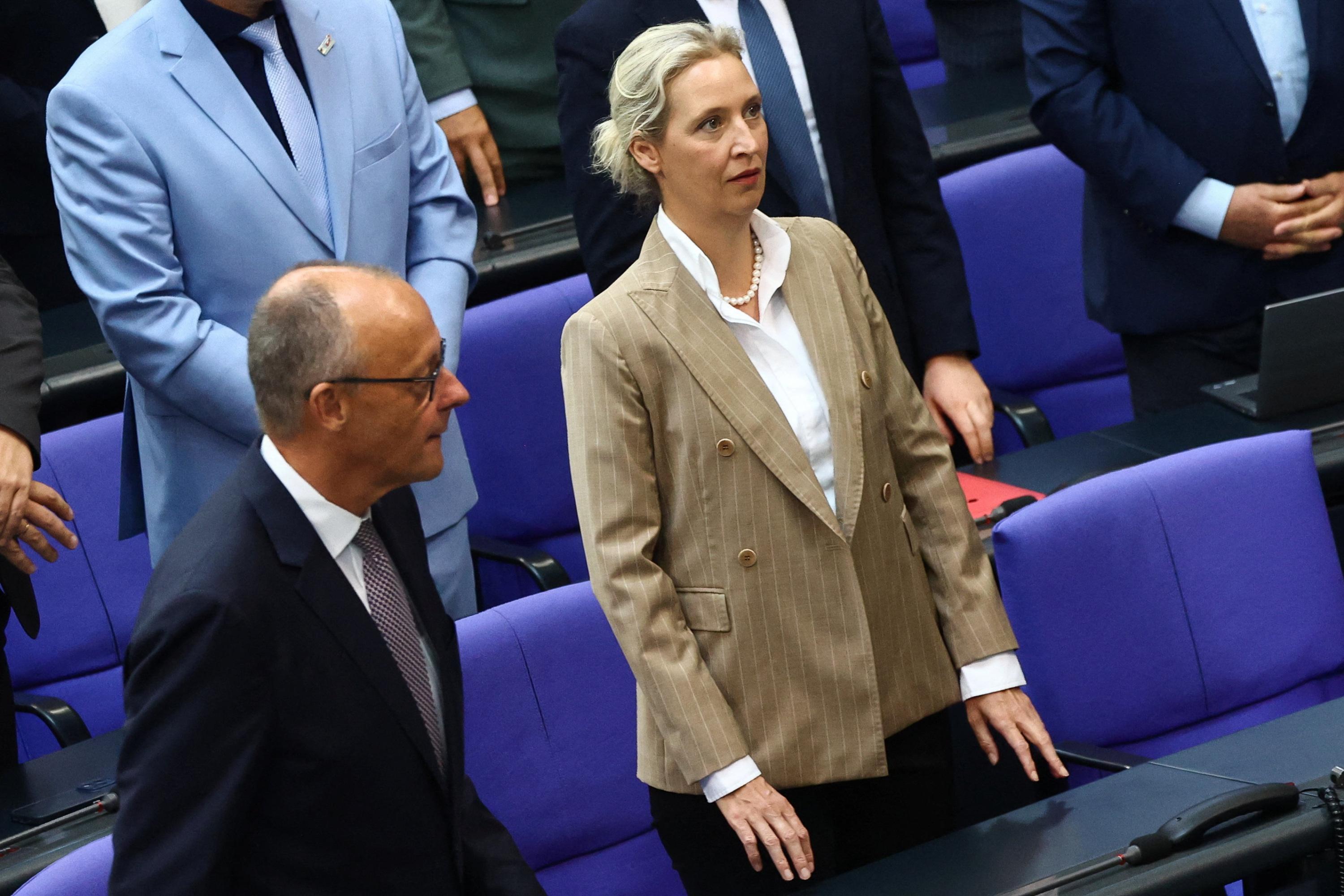 «Nettoyage ethnique», «force destructrice» : après le séisme en Saxe-Anhalt, Friedrich Merz tente de reprendre la main