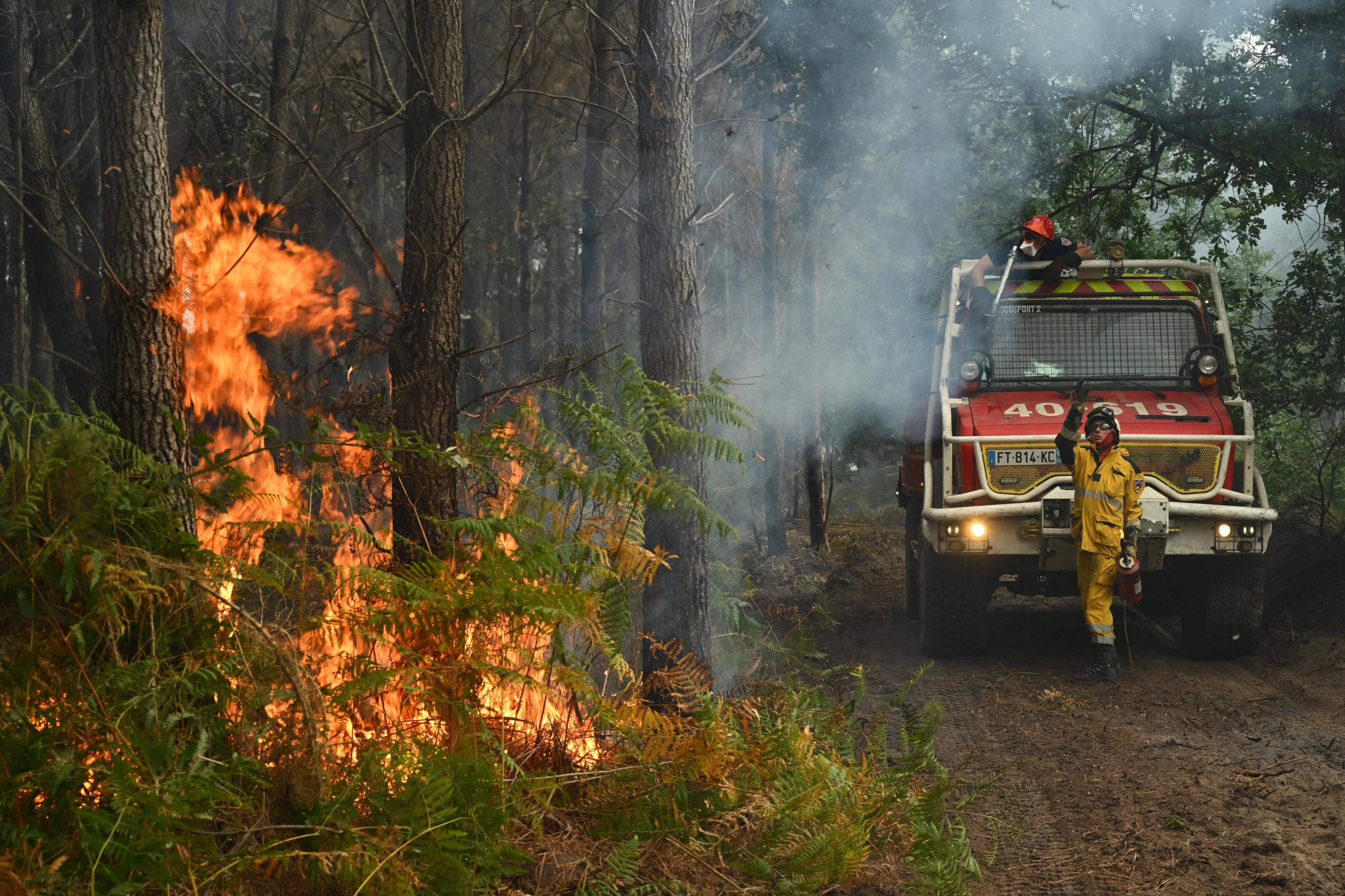 Landes : un feu se déclenche dans un parc photovoltaïque et parcourt déjà 100 hectares, les pompiers jugent la situation «très défavorable»