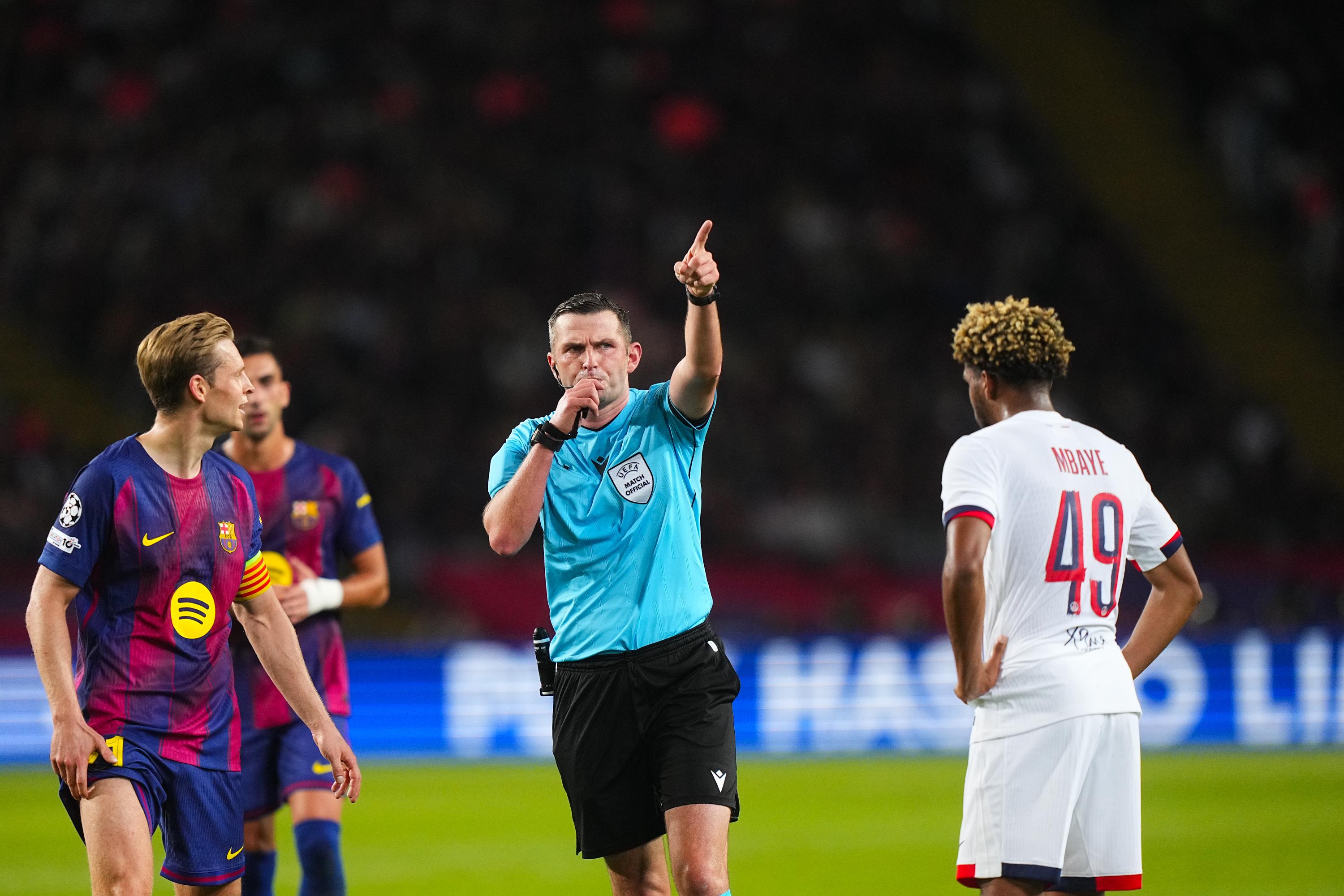 PSG-FC Barcelone : Michael Oliver au sifflet, un excellent souvenir pour les Parisiens