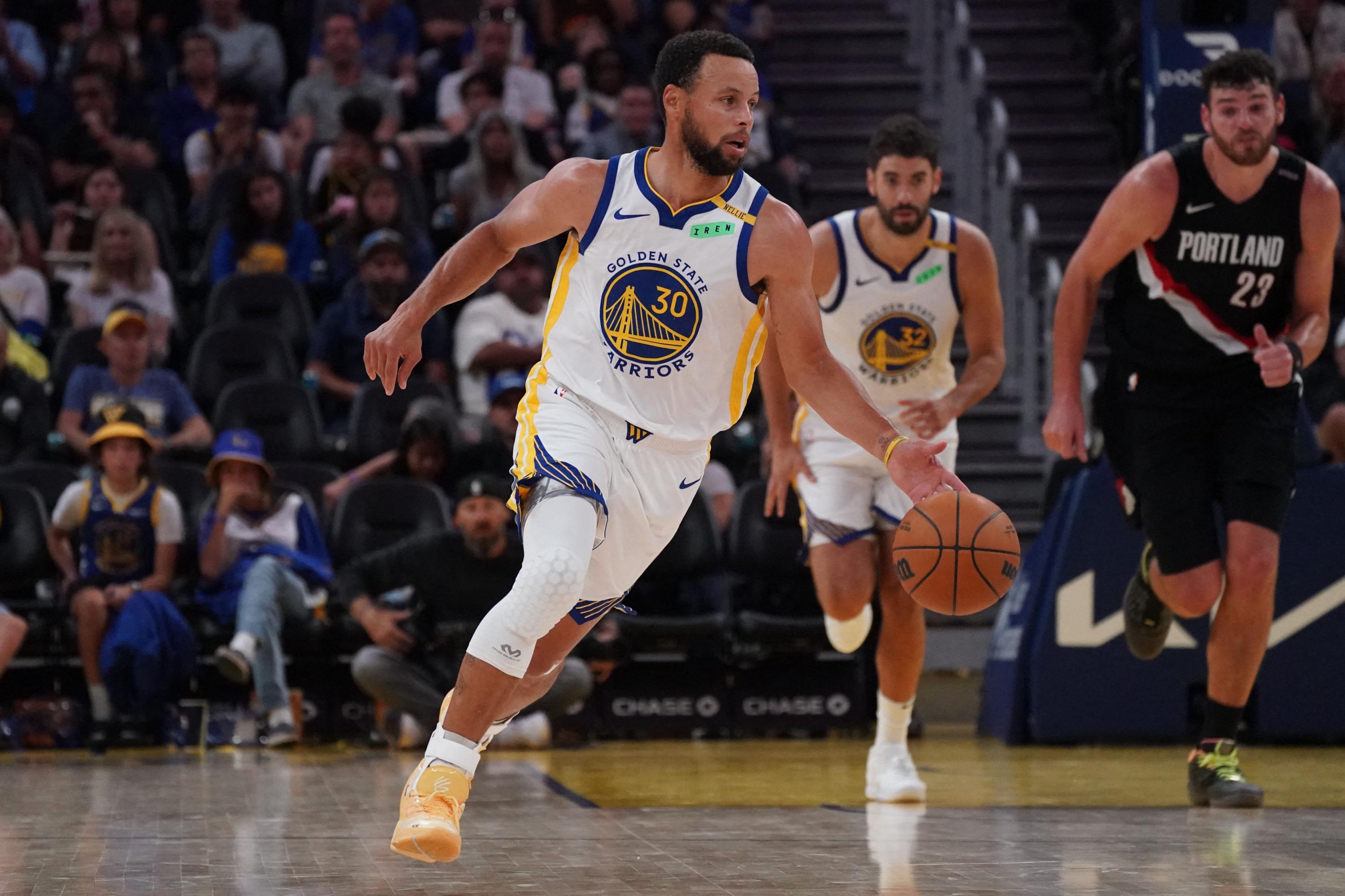 NBA: touché à l'entraînement, Curry «va bien», rassure le coach des Warriors