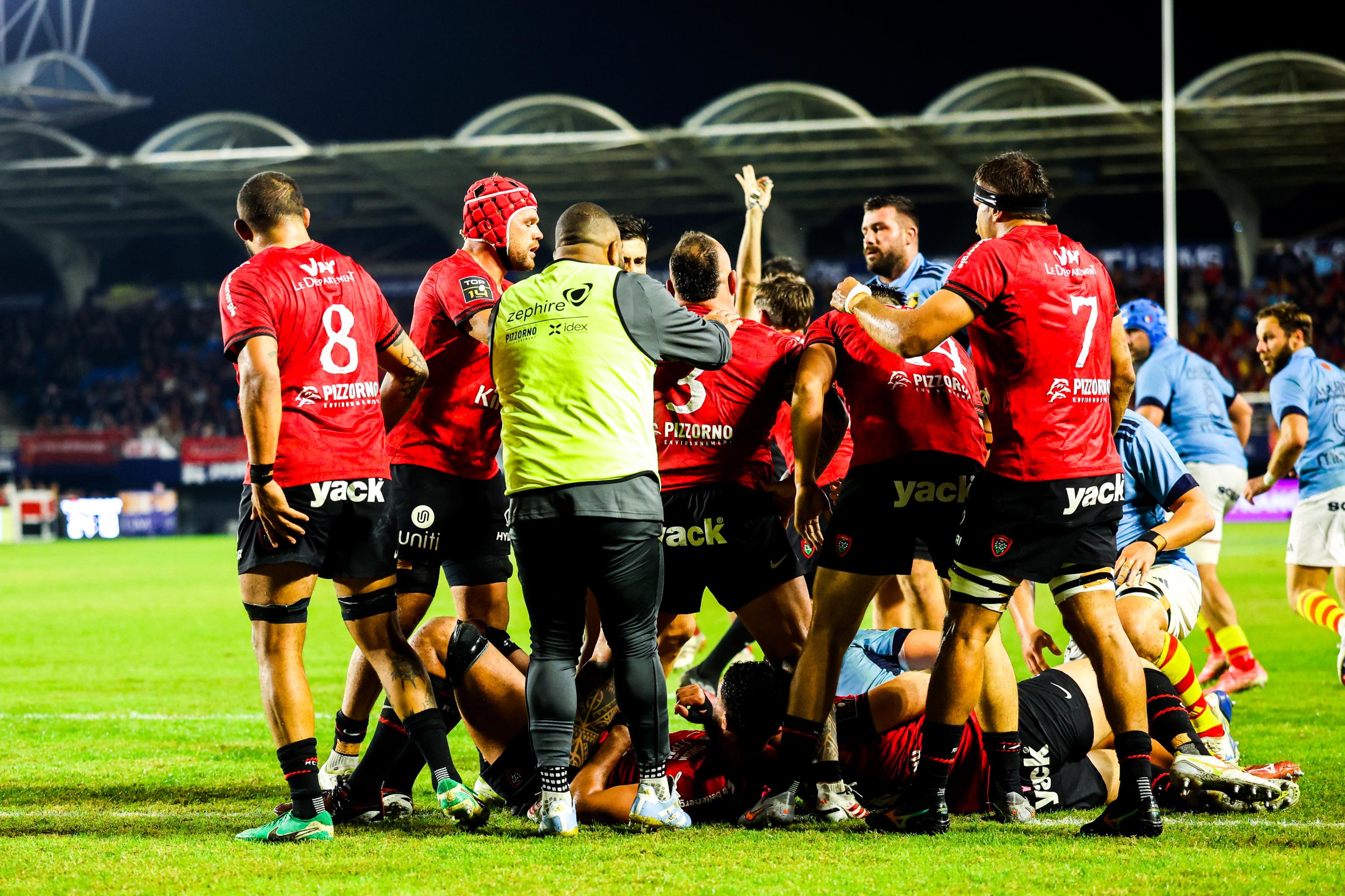 Top 14 : Toulon fait chuter Perpignan à Aimé-Giral au bout du suspense