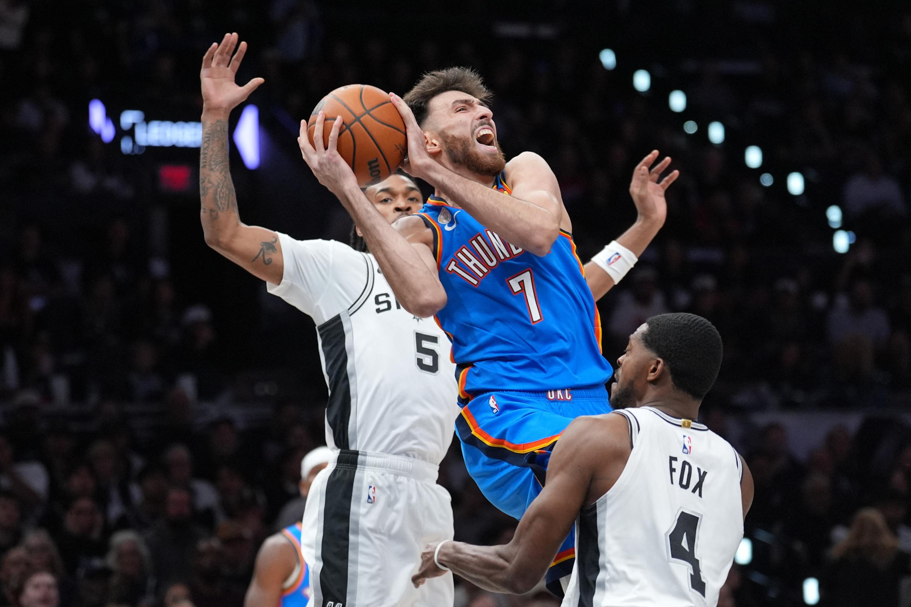 NBA: le pivot du Thunder d’Oklahoma City, absent au moins huit semaines