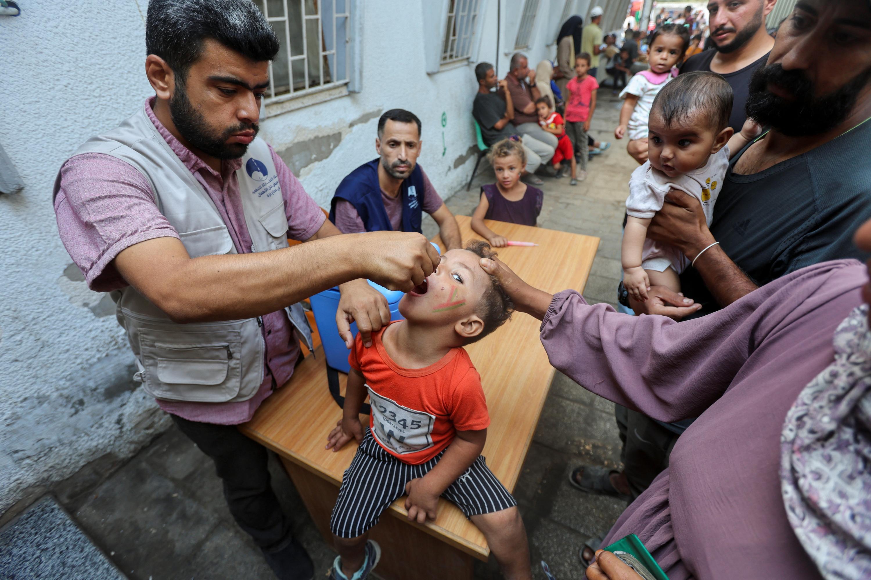 L'OMS annonce le succès de sa première phase de la campagne antipolio à Gaza