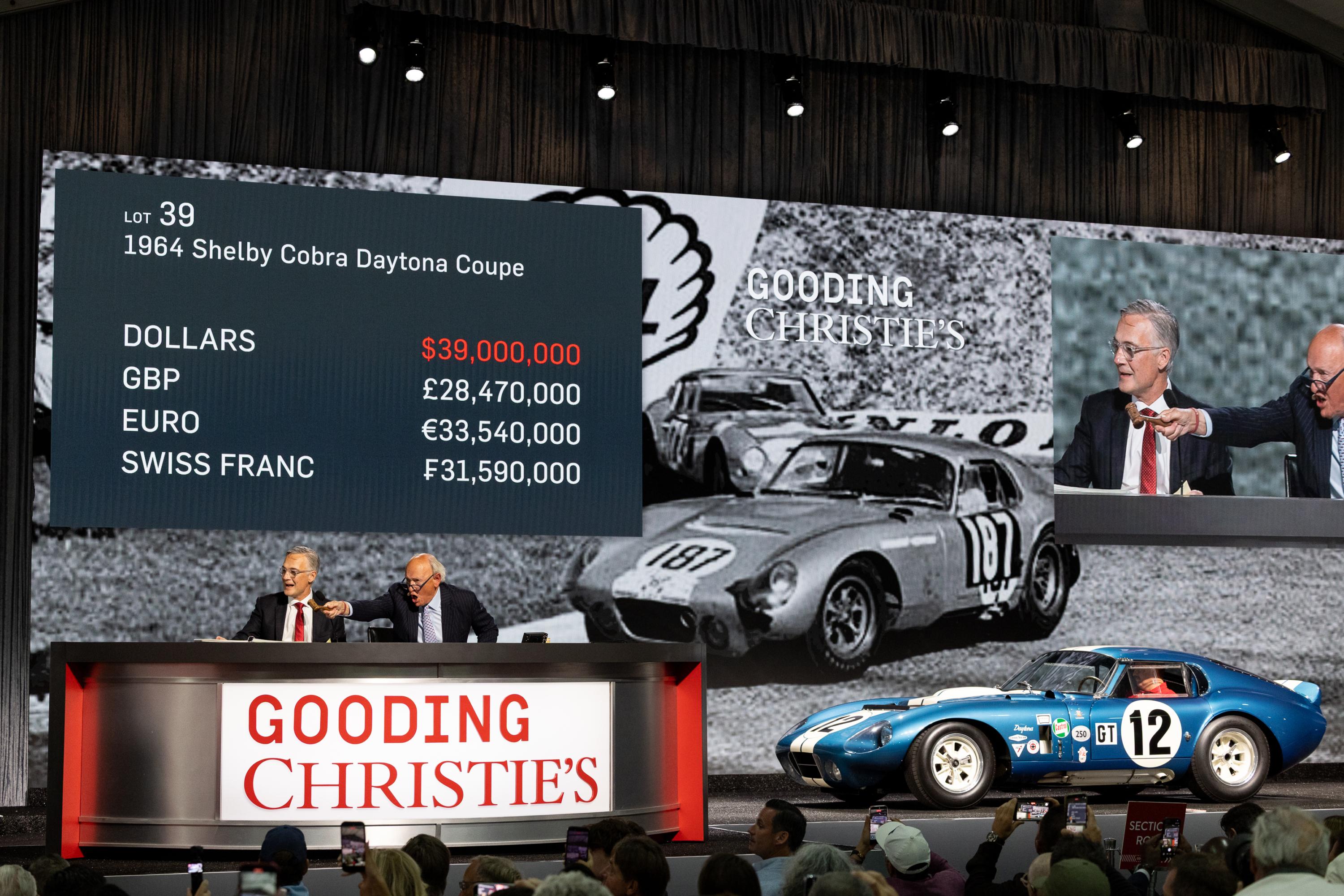Ventes de Pebble Beach : plus de 600 millions de dollars d’enchères.
