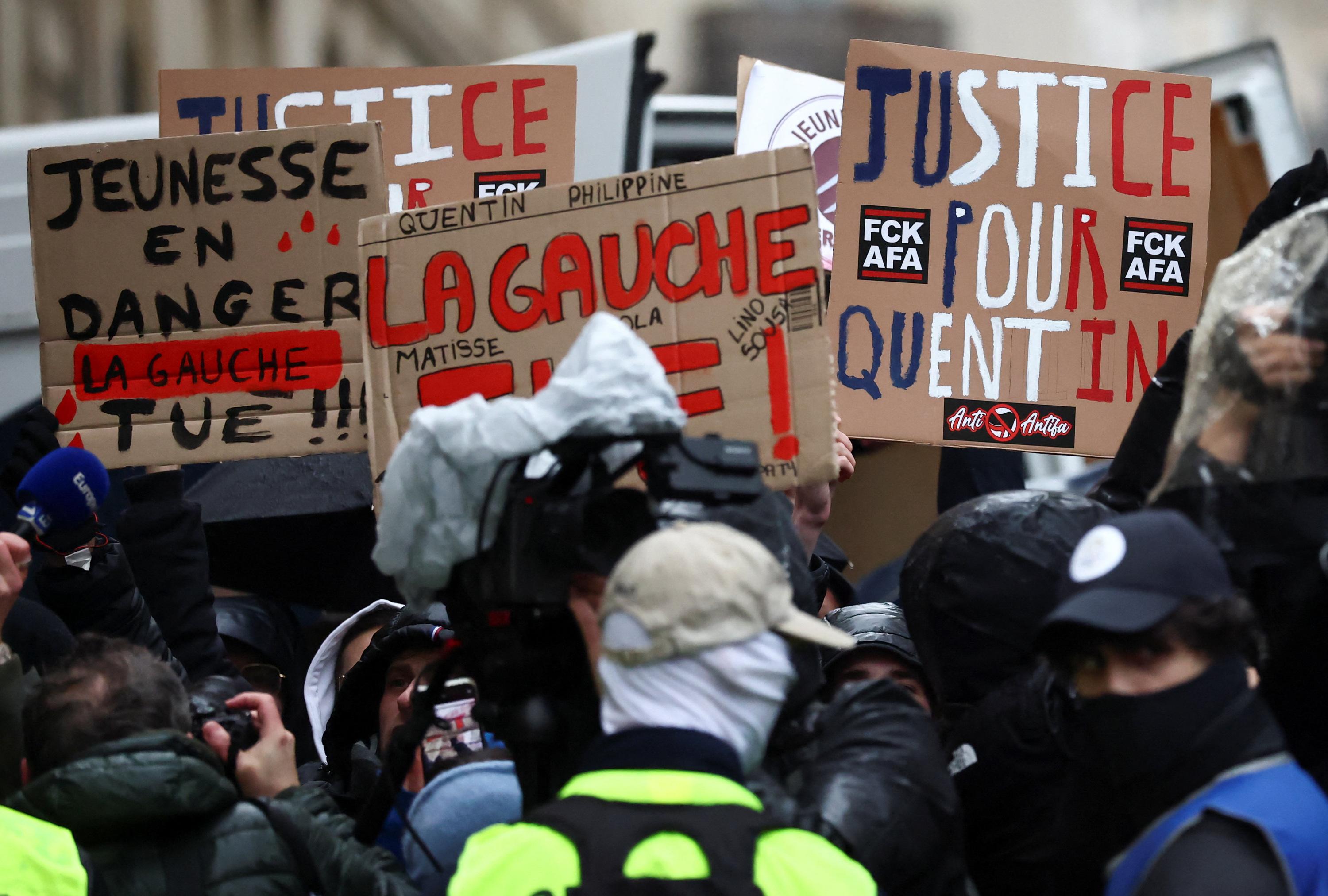 The death of Quentin, a young nationalist student, inflames the political class amid condemnations and calls for calm