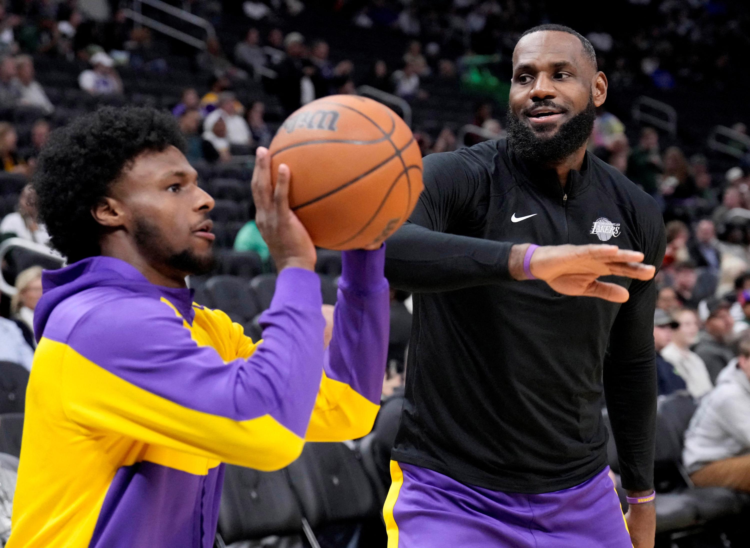 NBA: «Je ne l'oublierai jamais», l’émotion de LeBron James après avoir joué avec son fils