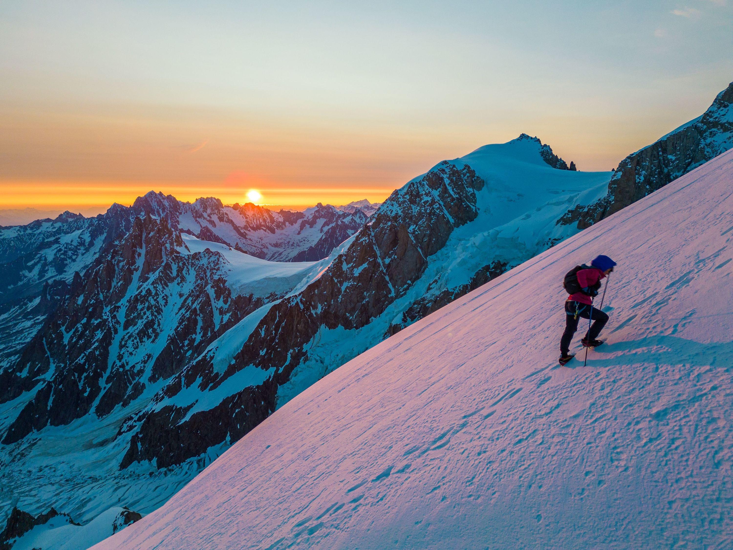 Un record d’ascension du mont Blanc pour sensibiliser au réchauffement climatique