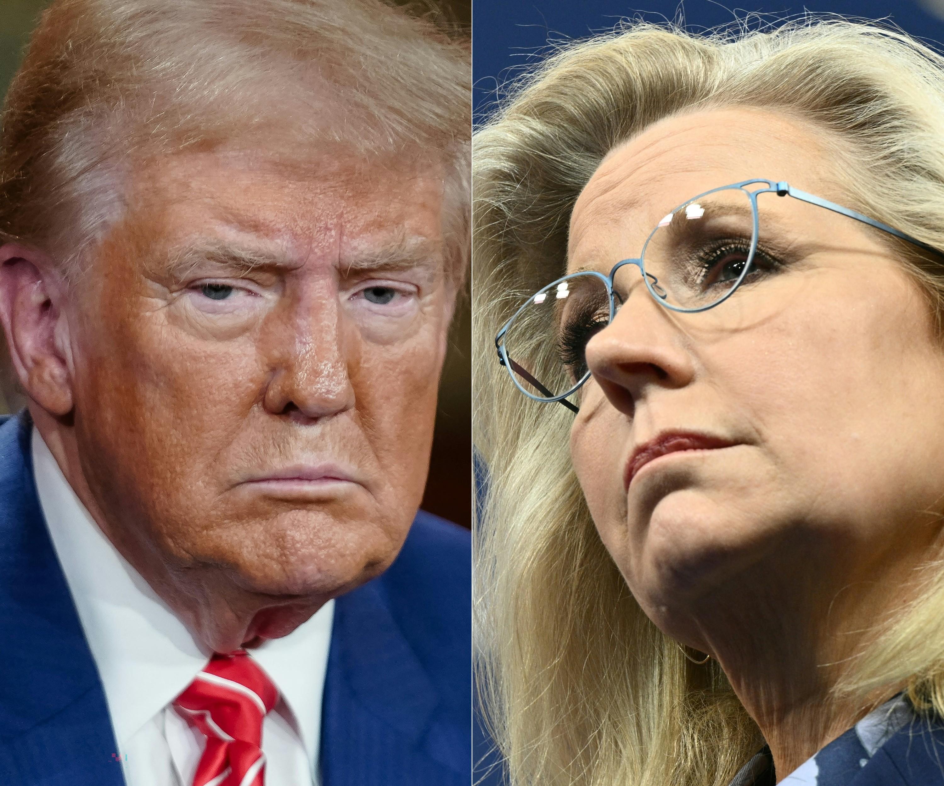 «Mettons-la (...) face à neuf canons d'armes lui tirant dessus» : Donald Trump menace sa plus célèbre opposante républicaine, Liz Cheney