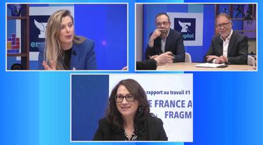Elise Moron, Jean Pralong et Samuel Tual sur le plateau du Figaro emploi pour la parution du baromètre du rapport au travail #1
