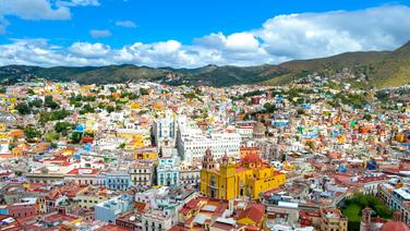La ville colorée de Guanajuato, au centre du Mexique.