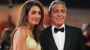 George Clooney et sa femme Amal Clooney à la Mostra de Venise 2024