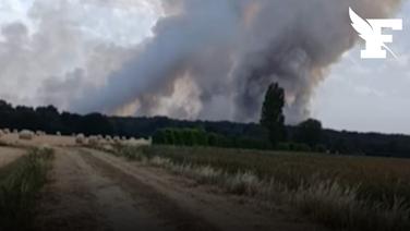 Maine-et-Loire: les images impressionnantes des feux de forêt où près de 100 hectares ont brûlé