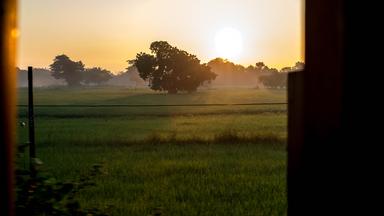 Entre Mandalay et Rangoun, des paysages somptueux baignés dans la brume.