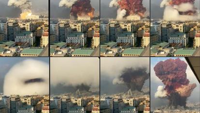 L'explosion survenue à Beyrouth, image par image.