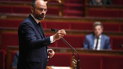 Édouard Philippe devant l'Assemblée nationale, le 28 avril 2020.