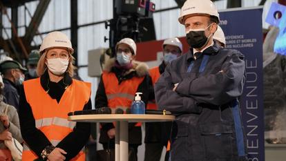 Emmanuel Macron à l'usine Framatome du Creusot, ce mardi.