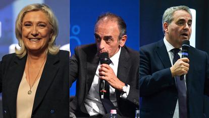 Marine Le Pen, Eric Zemmour et Xavier Bertrand sont dans un mouchoir de poche.