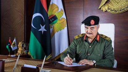 Le général libyen Khalifa Haftar en septembre 2020.