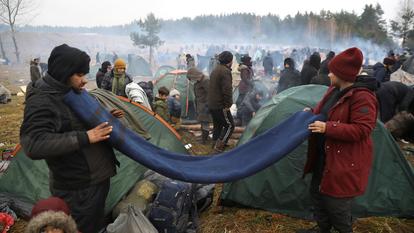 Le camp de fortune a été occupé par jusqu'à quelque 2.000 personnes ces derniers jours