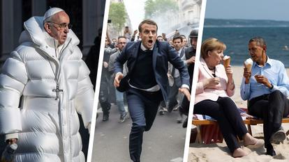 Le pape en doudoune, Emmanuel Macron en manifestation... comment ...