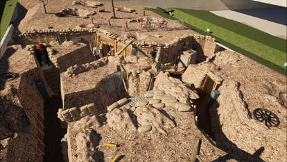 L'ouverture au public de la tranchée à taille réelle de 100 mètres de long est prévue le 11 novembre prochain.