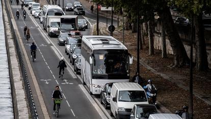 Embouteillages à Paris, le 13 septembre 2019.