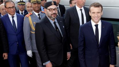Emmanuel Macron et le roi Mohammed VI à Tanger en novembre 2018.