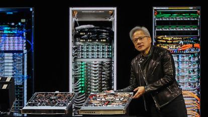 Jensen Huang, le PDG de Nvidia, lors de l’ouverture de sa conférence annuelle à San José.